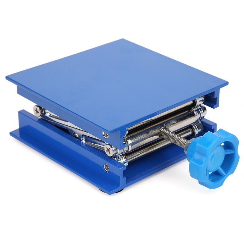 100 X 100mm Blue Electroplated Aluminum Lab Lifting Platform Stand