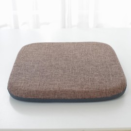 Huierxun High Resilience Memory Foam Chair Cushion 13"x13"x2" Set of 2 Square Chair Pads and Washable Cover Non Slip Seat Cushions for Indoor Dining Room Kitchen and Office Chairs (Coffee,13"x13")