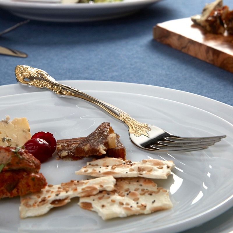 Oneida F100005A Golden Michelangelo 5 Piece Fine Flatware Set, Service