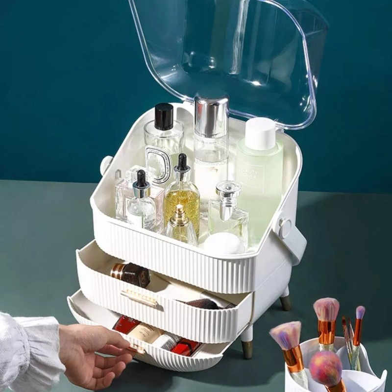 Beaupretty Caja Organizadora De Maquillaje A Prueba De Polvo