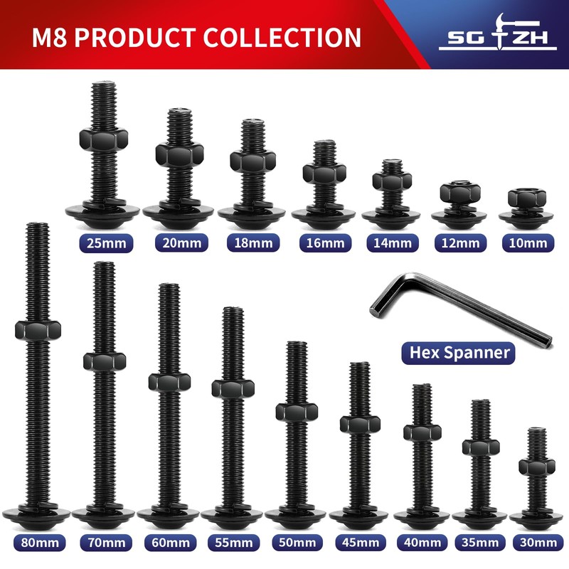 M8 x 25mm Flanged Button Head Socket Cap Screws Bolts,