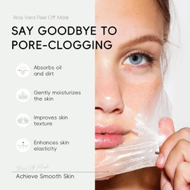 Mascarilla Facial De Gel Exfoliante De Aloe Vera, Mascarillas De Hidrogel Para El Rostro, Hidratante, Refrescante, Limpiadora De Poros, Controla La Grasa, Calma Y Fortalece La Barrera Cután