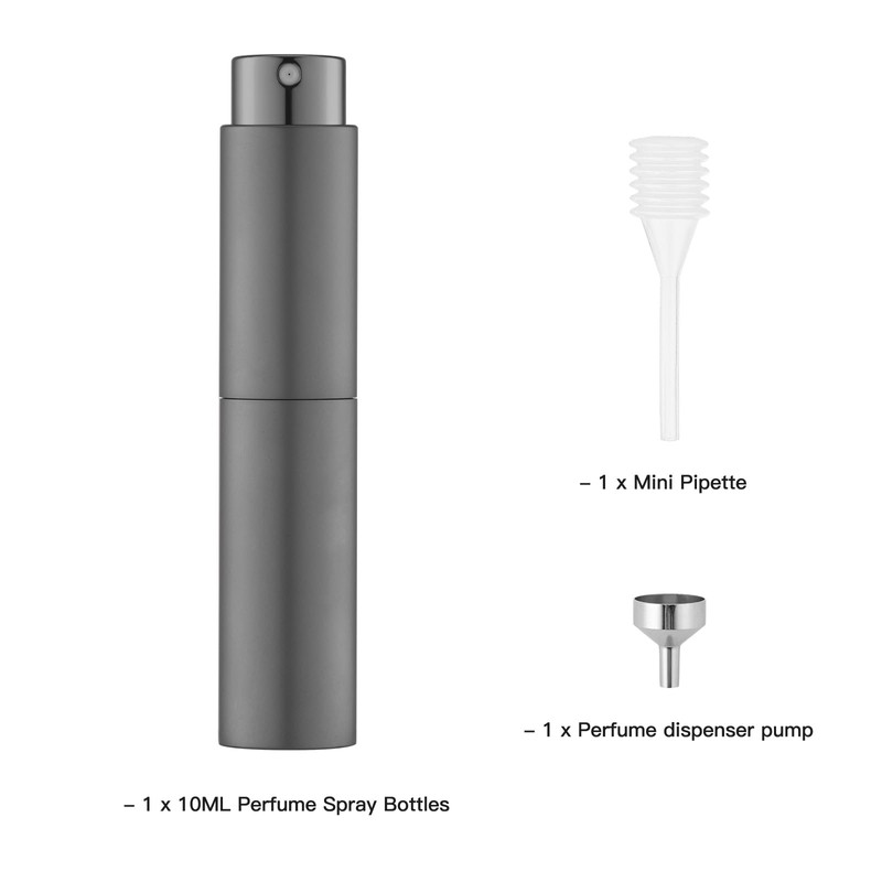 Tekson 10ml Travel Perfume Atomizer Refillable, Mini Cologne Spray Bottle