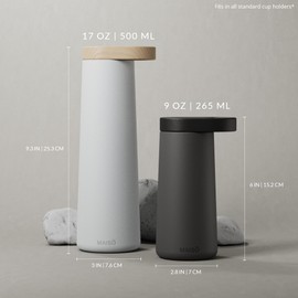 Maisō Oak 9oz Bottle | Premium Insulated Stainless Steel | Cold 24hrs, Hot 12hrs | Designed For Your Home