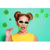 Fruidles St. Patrick's Shamrock Swirl Lollipop Green and White, Party