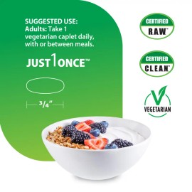 Men’s Multivitamin with Ashwagandha, Lycopene & Probiotics – Real Food Nutrients – 150 Vegetarian Caplets for Daily Health Support