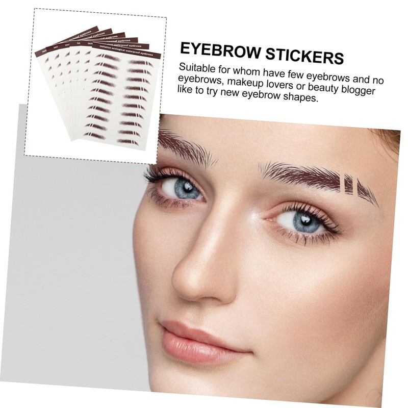 Ipetboom 6pcs Brow Stencil Set Eyebrow Imitation No Glue Needed