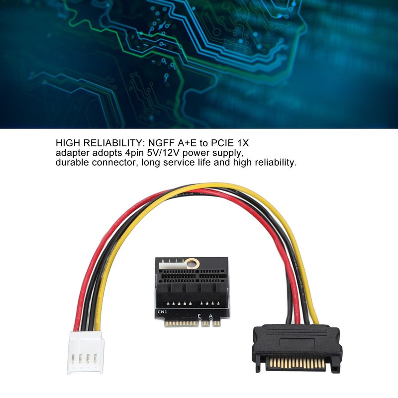 M.2 NGFF Key A A+E E to PCIE 1X Adapter