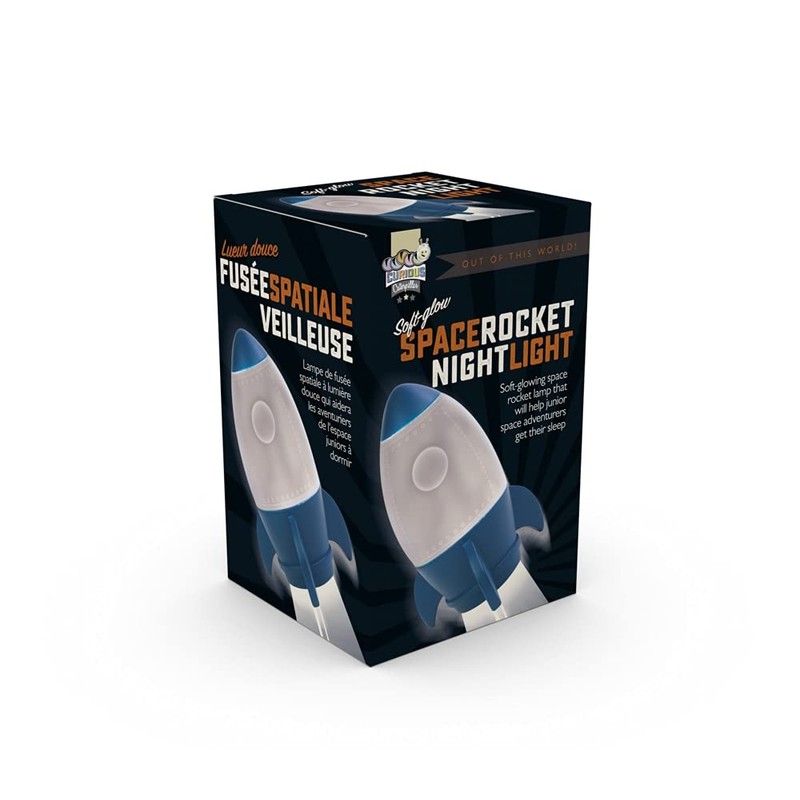 Funtime Gifts Rocket Night Lamp,Blue/White,10630