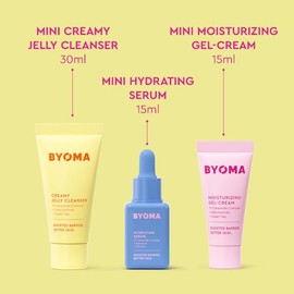 BYOMA Grehge ating Starter Kit - Mini Cleanser 30ml, Mini Light Cream 15ml + Mini Hydrating Serum 15ml
