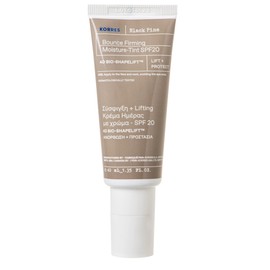 KORRES BLACK PINE 4D BioShapeLift Straffende Feuchtigkeitscreme, leicht getönt für einen strahlenden Teint, mit SPF20, vegan, 40 ml