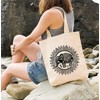 Jute Bag Elephant Mandala Boho Bohamian Ethnic Tribal Ornament Cotton