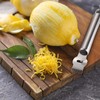 4 peladores de limón de acero inoxidable y naranja con