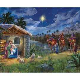 Christmas Wishes Nativity PD15043-PANEL from Riley Blake by The Panel
