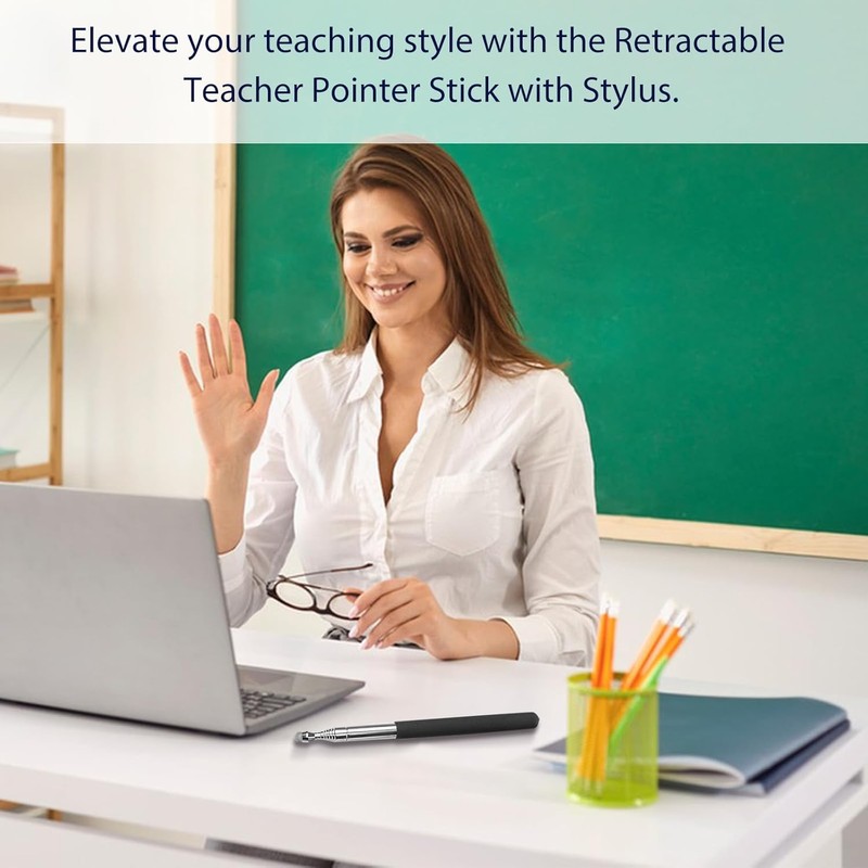 2PCS Lexziuo Retractable Pointer Stick for Classroom, Telescopic Teacher Pointer