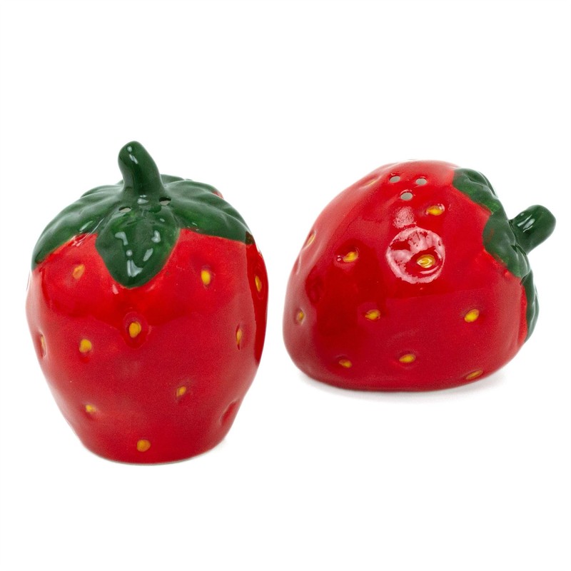 Strawberry Salt & Pepper Shakers | Summer Fruit Shaped Salt