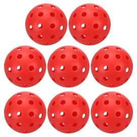 PATIKIL Outdoor Pickleball Balls 40 Holes Pickleball 8 Pack Pickleball Balls for Amateurs Indoor and Outdoor Sport, Red