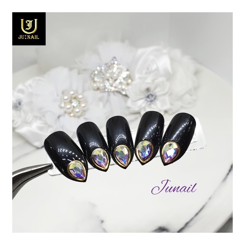  No.1204 Handmade Nail Tips - Short C Curve Coffin