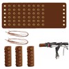 20 Pcs Leather Walking Stick Grip Kit, Leather Handlebar Grips