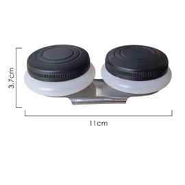 Stainless Steel Oil Painting Double Palette Cup Oil Painting Pot Container with Lid, Dipper Palettes Cups for Acrylic, Oil Paint(#2)