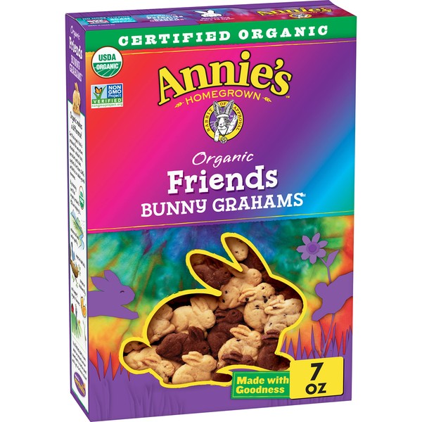 Annie's Homegrown Organic Friends Bunny Grahams Snacks, 7 oz (Pack of 6)