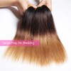 HeioWuio 1B427 Straight Hair Bundles Brazilian Remy Hair Weaves Ombre