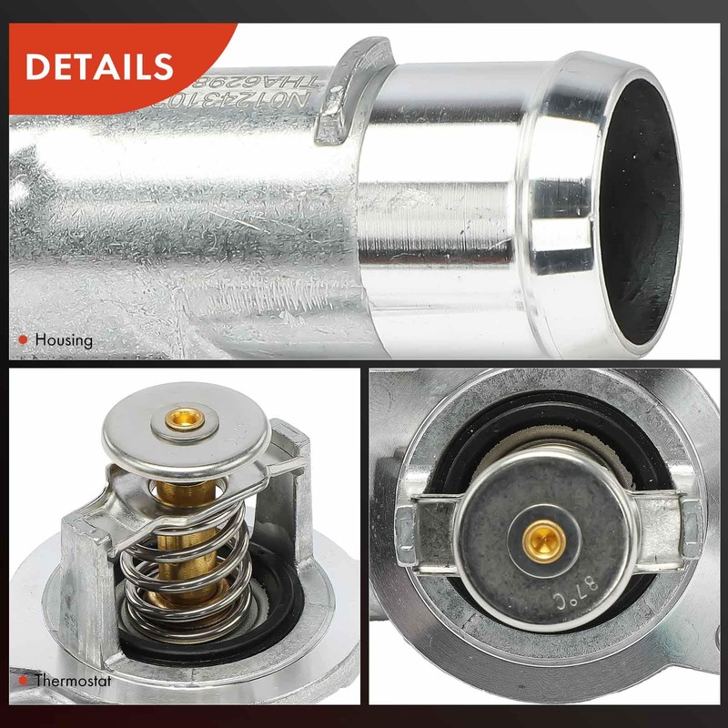 A-Premium Engine Coolant Thermostat Housing Assembly Compatible with Volkswagen Touareg