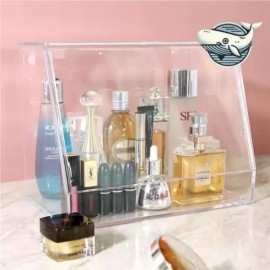Gitabrand 피규어정리 투명 아크릴 화장품 정리함 먼지 차단 소품 Transparent Acrylic Cosmetic Organizer for Figures - Dustproof Storage Container [Single item]