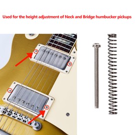 Banworks USA/Imperial Thread Guitar Humbucker Pickup Screw Vintage Phillips-Head Humbucker Pickup Height Screws with Springs for Gibson, EMG, Seymour Duncan, Dimarzio Pickups 10pcs JT/SYQLS-02 Nickel