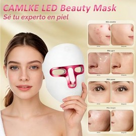 Máscara de luz roja de 7 colores para cara, líneas finas, 7-1 colores LED máscara facial para el cuidado de la piel, portátil y recargable | Cordless 