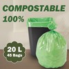 JENCENBIO Compostable Bin Liners, 5 Gallon, 20Liter, Extra Thick 0.78