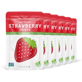 Nature's Turn Freeze-Dried Fruit Snacks, Strawberry Crisps, Pack of 6 (1.2 oz Each)