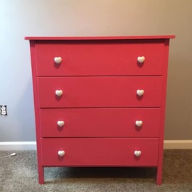 NAKUPENDA 6Pcs Ceramic Cabinet Knobs Heart Shaped Furniture Knobs Ceramic Kitchen Cabinet Dresser Pulls Handles for Furniture Cupboard Closet Children's Room Armoires (White)