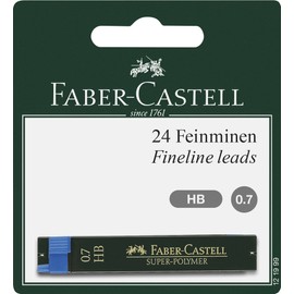 Faber Castell 0.7 mm 121999 "Super Polymer" HB Fineline Lead (Pack of 24)