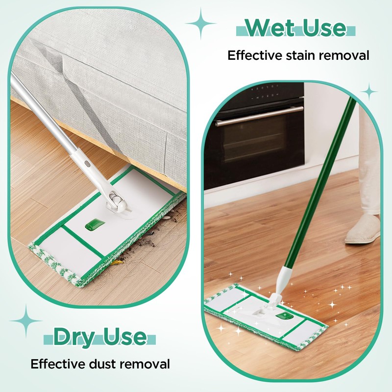 4 Pack Mop Pads Compatible with Libman Wet & Dry