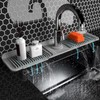 Kitchen Sink Faucet Mat, Silicone Folding Splash Guard, Draining Mat