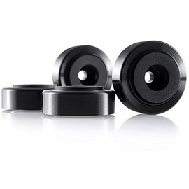 Hifi Lab Aluminium Black Audio Devices 30x11 Legs Feet Aluminium 4 x Absorbent