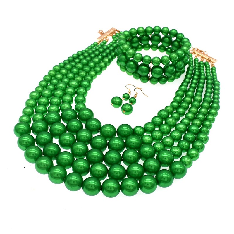 JNF Conjunto de joyas de varias capas de perlas para
