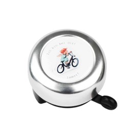 NKlaus 16207 Bicycle Bell for Boys 5.5 cm Silver with Guardian Angel Motif
