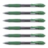 Pilot 6 x Green Retractable Gel Pens G-2 07 Medium