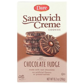 Dare Chocolate Fudge Creme Cookies, 10.2 OZ (Pack of 4)