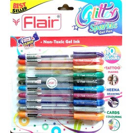Xtra Sparkle Glitter Gel 10 Colours Xtra Sparkle Gel Pen by Flair
