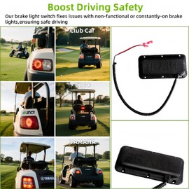 GENOUR Universal Golf Cart Brake Light Switch - Compatible with Club Car, EZGO & Yamaha Models | Brake Pad Replacement | Golf Cart Brake Lights