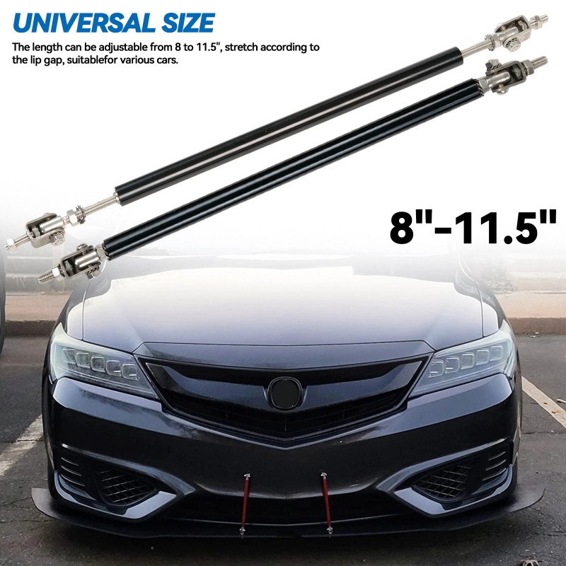 XUKEY Carbon Fiber Adjustable 8''- 13'' Bumper Lip Splitter Strut