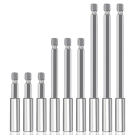 9 Pieces 1/4 Inch Hex Shank Magnetic Bit Extension, 60/100/150 mm Magnetic Bit Holder, Quick Change Magnetic Drill Extension for Drills, Drills, Bits