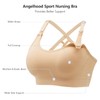 Angelhood Nursing Bras for Breastfeeding, Seamless Nursing Sports Bra Medium