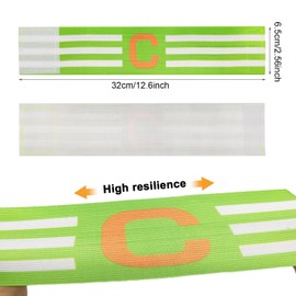 EUPSIIU 6 Pieces Captain's Armbands, Soccer Captain Armbands for Adult and Youth, Adjustable Captain Armbands, Elastic Sports Arm Band, for Football, Soccer, Hockey, Rugby (6)