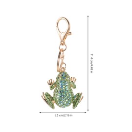 CALLARON Keychain, Stylish, Cute, Frog Key Holder, Pendant, Zirconia, Glitter, Bag Charm, Decoration, Accessory, Present