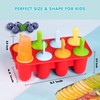 Miaowoof Silicone Popsicles Molds for Toddlers, 8-Cavity Non-BPA Premium Silicone