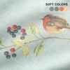 Leeva Tie up Shade Valance for Windows, Elegant Birds Pattern